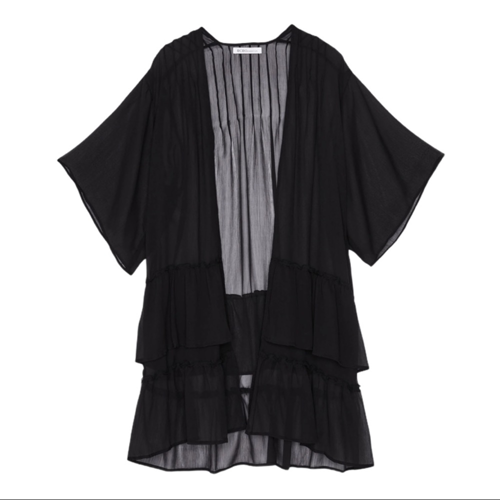 BCBGeneration  RUFFLE KIMONO ROBE - Picture 6 of 11